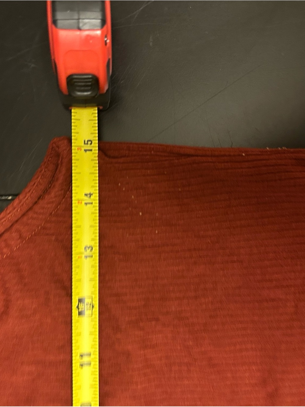 torrid Rust-Red Ribbed Henley Tank - Picture 6 of 6